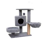 NESPIQ Cat Tree Cat Tower Cat Tree House With Hanging Ball Kitten Furniture Scratch Cats Climbing Frame Cat Condos Cat Tower Cat Nest Cat Condo(Grey)