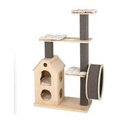 NESPIQ Cat Tree Cat Tower Cat Tree Sisal Column Cat Jumping Platform Large Cat Climbing Frame Solid Wood Cat Roller Treadmill Cat Tower Cat Condo