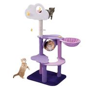 NESPIQ Cat Tree Cat Tower Cat Tree Tower Cat For Indoor Cats Cat Tree With Cat Scratching Post & Hammock Cat Condo(60 * 48 * 128cm)