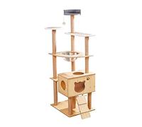 NESPIQ Cat Tree Cat Tower Multi Level Cat Tree Tower Activity Centre With Sisal Scratch Post Plush Perch Cat Condos Basket For Cats Cat Condo