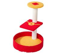 NESPIQ Cat Tree Cat Tower New Year's Cat Tree For Indoor Cats Cat Tower With Scratching Post Top Perch Hanging Balls Cat Condo(B)