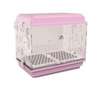 NESPIQ Flight Bird Cage Acrylic Birdcages Creative Bird Carriers Portable Bird House Bird House Carrier Square Flight Cage Birdcage For Birds(Purple)