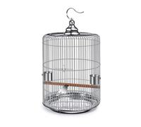 NESPIQ Flight Bird Cage Bird Cage Metal Round Birdcages Large Hanging Bird Carriers Parrot Flight Cage For Travel Home Birdcage For Birds(33cm)