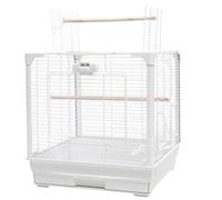 NESPIQ Flight Bird Cage Wrought Iron Bird Cage Plastic Bird Flight Cages With Bottom Tray Parrot Cage For Parakeet Lovebirds Birdcage For Birds(White)