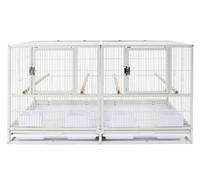 NESPIQ Flight Bird Cage Wrought Iron Bird Flight Cages With Bottom Tray Bird Cage Parrot Cage For Parakeet Lovebirds Birdcage For Birds(White)