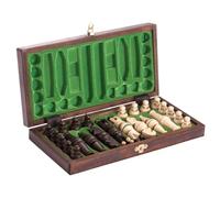 NESPIQ Games International Chess Chess Set 12x12 Inch Wooden Board Game Chess Handmade Crafted Travel International Board Games