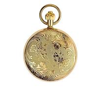 NESPIQ Pocket Watch Pendant Vintage Copper Design Hand Winding Mechanical Pocket Watch Mens Watches,Roman Numerals Scale Costume Accessory