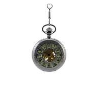 NESPIQ Pocket Watch Pendant Vintage Pocket Watch for Men Arabic Numerals Scale Mechanical Night Vision Pocket Watches Costume Accessory