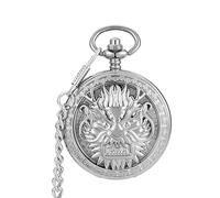 NESPIQ Pocket Watch Pendant Vintage Unique Hollow Mechanical Steampunk Pocket Watch Roman Numerals Pocket Watches Costume Accessory(C)