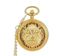 NESPIQ Pocket Watch Pendant Vintage Unique Hollow Mechanical Steampunk Pocket Watch Roman Numerals Pocket Watches Costume Accessory(A)