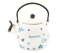 NESPIQ Teapot Whistle Stovetop Kettle 1.4L Whistling Kettle Enamel Tea Pot For Stovetop Ergonomic Handle Tea Kettle For Universal Gas Induction Cooker Whistling Teapot Tea Kettle(Blue)