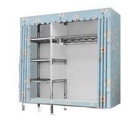 NESPIQ Wardrobe For Bedroom Cloth Steel Pipe Combination Wardrobe Clothes Closet Organizer Freestanding Storage Cabinet Closet For Home Apartment(108 * 46 * 175cm)