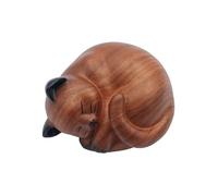 NESPIQ Wooden Bruin Solid Pet Urn (11x16x17cm)