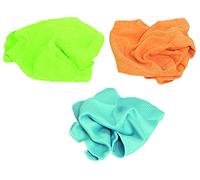 Nespoli Tri Microfibre Pippo Cloths for Floors, Glass and Dust, Blue, Green, Orange,