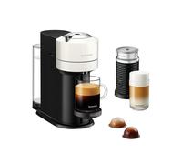 NESPRESSO by De'Longhi Vertuo Next ENV120.WAE Pod Coffee Machine with Aeroccino Milk Frother - Black & White, Black,White