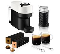 Nespresso Vertuo Barista Bundle Pop Coffee Machine by KRUPS with Milk Frother & Mugs, White