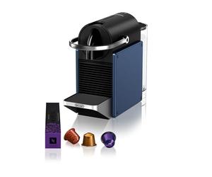 Nespresso De'Longhi Pixie EN127.BL Capsule Coffee Machine with Two Direct Selection Buttons, ECO Mode, Compact Design, 19 Bar Pressure System, 1260 W, Blue/Black