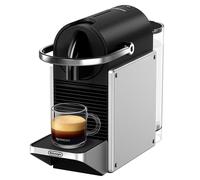 Nespresso De'Longhi Pixie EN127.S Capsule Coffee Machine, Two Direct Selection Buttons, Eco Mode, Compact Design, 19 Bar Pressure System, 1260 W, Silver/Black