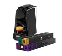 Nespresso Essenza Mini EN85.B, Automatic Coffee Machine by De'Longhi, Capsule Machine, 50 Capsule Welcome Set Included, Compact Design, 19 Bar Pressure, 1150W, Black