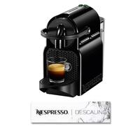 Nespresso Inissia EN80.B, De'Longhi Coffee Machine, Original Capsule System, 0.7L Black with Descaling Set 2 x 100 ml
