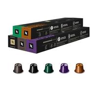 Nespresso Original Coffee Pods, 50 Mixed Pack - 10 Arpeggio, 10 Ristretto, 10 Capriccio, 10 Roma, 10 Livanto Capsules for Nespresso Machines. Make Espressos, Cappuccino and Macchiato. Recyclable Pods