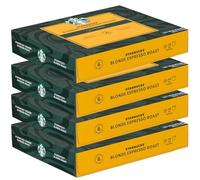 Nespresso Professional Starbucks Blonde Espresso Roast Coffee Capsules x50 (Pack of 4, Total 200 Capsules) - Sweet Cereal Notes with Bright Balanced Arabica Flavour