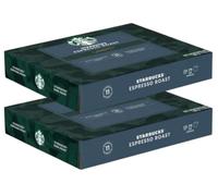 Nespresso Professional Starbucks Espresso Roast Coffee Capsules x50 (Pack of 2, Total 100 Capsules) - Dark Roast Blend with Caramel Notes