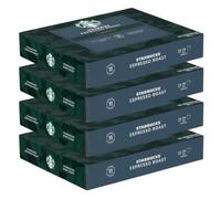 Nespresso Professional Starbucks Espresso Roast Coffee Capsules x50 (Pack of 4, Total 200 Capsules) - Dark Roast Blend with Caramel Notes