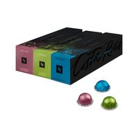 Nespresso Vertuo Coffee Pods, 30 Mixed Pack Master Origins - 10 x Mexico, 10 X Colombia, 10 X Costa Rica. Make Espressos, Cappuccino, Lattes and Iced