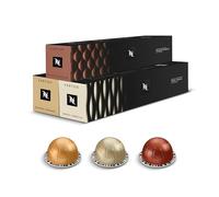 Nespresso Vertuo Coffee Pods Flavoured Variety Pack - 30 Capsules | 3 Sleeves of coffee Includes 10 Caramel, 10 Vanilla, 10 Hazlenut Pods