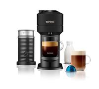 Nespresso Vertuo Next Coffee Machine with Aeroccino Milk Frother by De'Longhi, 6 Cup Sizes, Latte, EN120.BMAE, Matte Black