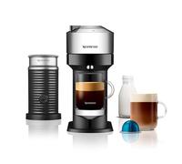 Nespresso Vertuo Next Deluxe Automatic Pod coffee machine with milk frother for Americano, Cappuccino & Latte by Magimix in Pure Chrome