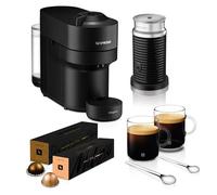 Nespresso Coffee Machine Barista Bundle includes Vertuo Pop black, Milk Frother, 2xNespresso Mugs, 2xSpoons, Melozio Coffee Pods and Chiaro Coffee Pods