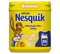 Nesquik Banana Flavoured Milkshake Powder, with Vitamin C & D, 500g Tub (Pack of 1)