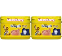 Nesquik Strawberry Flavoured Milkshake Powder, with Vitamin D, 300g Tub (Pack of 2)