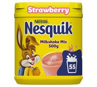 Nesquik Strawberry Flavoured Milkshake Powder, with Vitamin D, 500g Tub (Pack of 10)