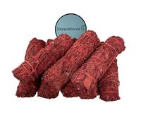 NessaStores 3 Dragon's Blood Sage Smudge Stick, 4 Inch Hand Tied, All Natural, Ethically Sourced for Home Cleansing, Stress Relief, & Clearing Negative Energy. JC-160