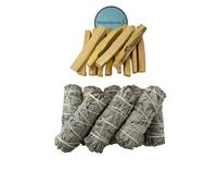NESSASTORES White Sage & Palo Santo Smudge Kit Refill 4-Inch JC-097 (20 pcs Smudge Kit Refill)