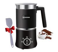 NESSGRAIM 5-in-1 Electric Milk Frother, Automatic Milk Frother & Steamer for Hot & Cold Foam, Large Capacity Milk Warmer for Latte Cappuccino, Hot Chocolate Maker, Dishwasher Safe, Black