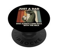 Nessie Dad Who Always Came Back With The Milk Retro Sunset PopSockets Adhesive PopGrip