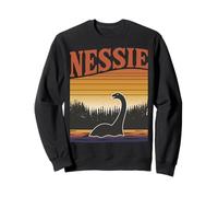 Nessie Loch Ness Monster Retro Sunset Lake Sweatshirt