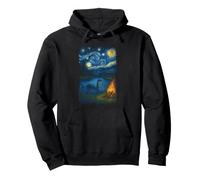 Nessie Loch Ness Monster Starry Night Van Gogh Style Pullover Hoodie