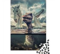 Nessie Visits The Kelpies 1000 Piece Jigsaw Puzzle, 52x38cm/1000pcs, for Adults, Puzzle Gift Idea, Weekend Downtime And Year-Round Leisure
