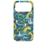 Nessie's Playful Parade Colorful Loch Ness Monsters Pattern Case for iPhone 17 Pro Max