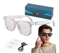 Nessthub Smart Glasses - AI Smart Wireless Headphone Sunglasses, Bluetooth 5.4 Translation Glasses with 144+ Languages for Travel, Meeting, 8H Battery - Break Language Barriers in Real Time (White)