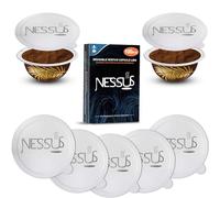 Nessus 100 PCS Original Aluminum Foil Lids from Vertuo Reusable Pods Kit, [ALSeal EZ FIT] for Nespresso Refillable Pods, Compatible with Nespresso Vertuoline Machine(Foil Seals Only)