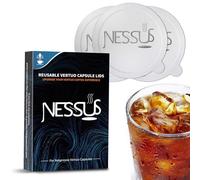 Nessus 200 PCS Original Aluminum Foil Lids from Vertuo Reusable Pods Kit, [ALSeal EZ FIT] for Nespresso Refillable Pods, Compatible with Nespresso Vertuoline Machine(Foil Seals Only)
