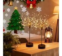 Nest and Flowers Table Lights Fireworks,Nestandflowers Mini Table Starburst Silver,120 LED Fairy Light Banquet Tables Centerpiece Lighting Decor Star Pyrotechnics,Christams Firework Lights (Warm X 2)