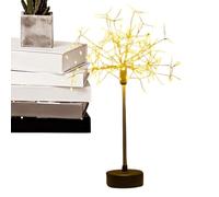 Nest And Flowers Table Lights - Mini Silver Table Lamp | LED Christmas Flower Light | 29x9.5cm, Battery/USB Powered, Warm White Decorative, For Parties Home Decor Bedroom Patio