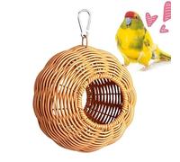 nest - Decorative Parrot Habitat, Handwoven Natural Shelter Hardware, Aesthetic Bird Nest Integration Unit, Eco-friendly Wood Texture Material | Cage nest for Home and
